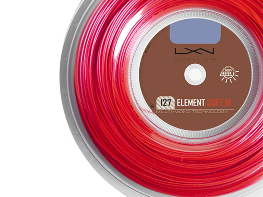 Luxilon Element Soft (Hot Red) 1.27mm Monofilament Tennis String