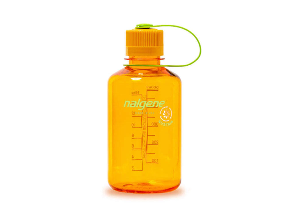 Nalgene Narrow Mouth 500ml Tritan Sustain Monochrome Water Bottle Clementine