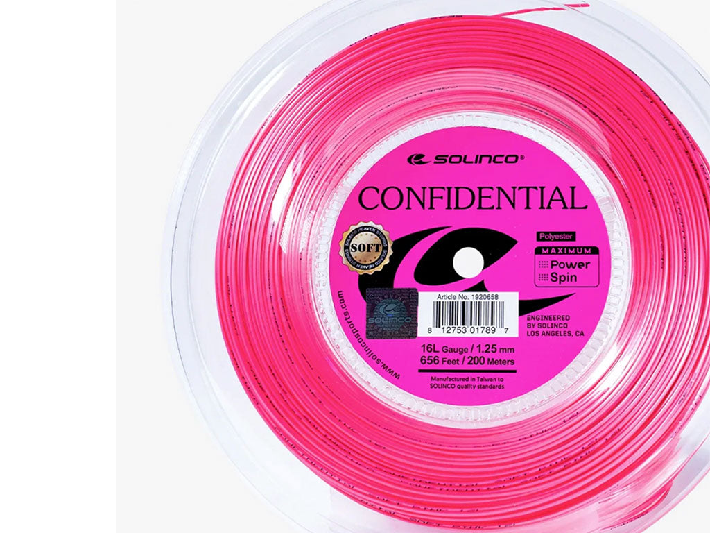 Solinco Confidential Soft (Pink) 1.25mm Co- Poly Tennis String