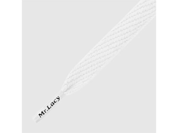 Mr. Lacy Flatties 120cm Shoelaces (White)