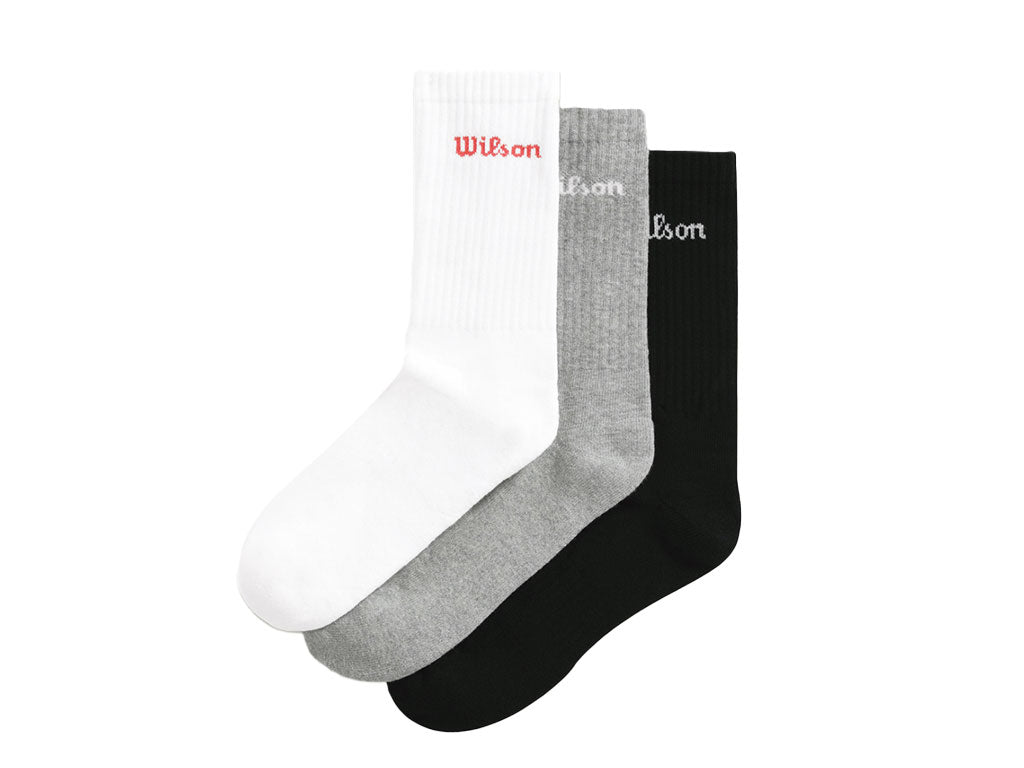 Wilson Multi Crew Logo Sock 3 Pack