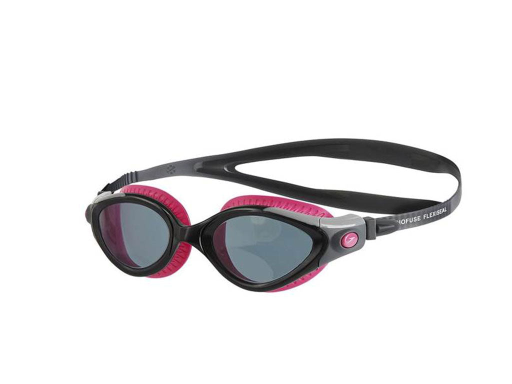 Speedo Biofuse 2.0 Flexiseal Womens Goggles (Pink/Black/Smoke)