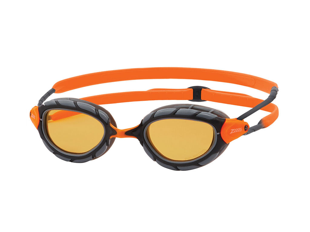 Zoggs Predator Adult Polarised Swimming Goggles 2024 (Grey/Orange)