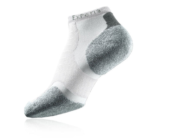 Thorlos Experia Unisex Techfit Light Cushion Low Cut Running Sock (White)